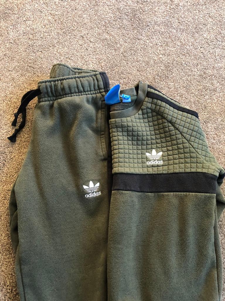 dark green adidas tracksuit